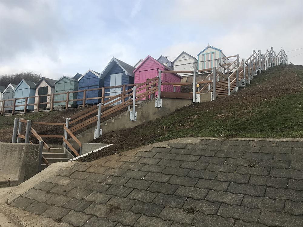Ramps and staircase access, Felixstowe Beach